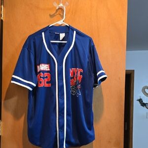 Marvel Boys' Royal Blue Jersey with Red & White Accents
